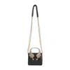 Roberto Cavalli Crocodile-embossed Leather Handbag With Tiger Handle In Black
