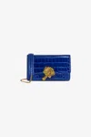 Roberto Cavalli Crocodile-embossed Shoulder Bag In Blue