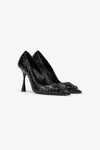 Roberto Cavalli Crocodile-effect High-heel Pumps In Black