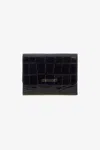 Roberto Cavalli Cardholder With Crocodile Print In Black
