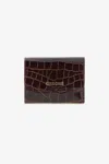Roberto Cavalli Crocodile-print Wallet In Brown