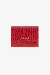 Roberto Cavalli Crocodile-print Wallet In Red