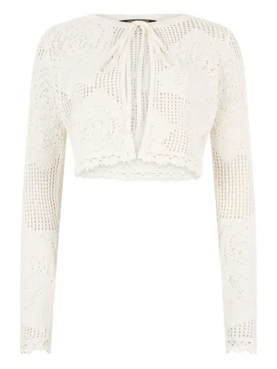 ROBERTO CAVALLI CROPPED KNITTED CARDIGAN