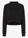 Roberto Cavalli Cropped Sweatshirt With Logo In Black