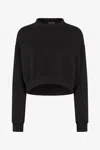 Roberto Cavalli Cropped Sweatshirt With Logo In Black