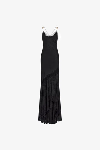 ROBERTO CAVALLI LANGES KLEID MIT KNITTEREFFEKT