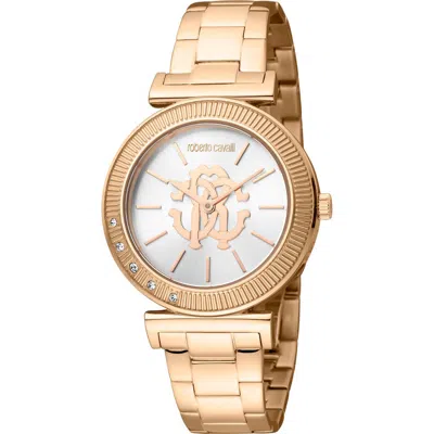 Roberto Cavalli By Franck Muller Crystal & Mother-of-pearl Bracelet Watch, 42mm In Rose Gold