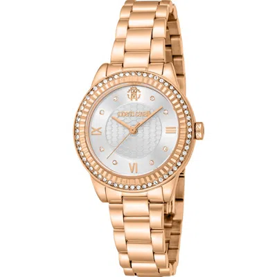 Roberto Cavalli Crystal Bracelet Watch, 30mm In Metallic