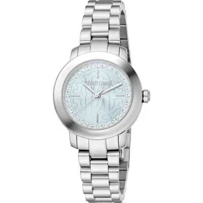 Roberto Cavalli Crystal Bracelet Watch, 30mm In Silver