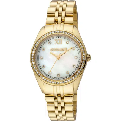 Roberto Cavalli Crystal Bracelet Watch, 31mm In Gold