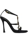 Roberto Cavalli Crystal-embellished Sandals In Black