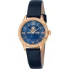 Roberto Cavalli Crystal Leather Strap Watch, 30mm In Blue
