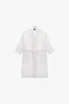 Roberto Cavalli Crystal Snakes Terry Cotton Bathrobe. In White