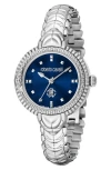 Roberto Cavalli By Franck Muller Crystal Swiss Quartz Bracelet Watch, 32mm In Silver