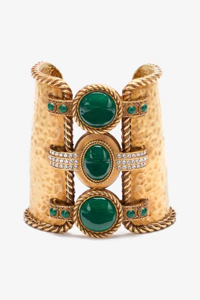 Roberto Cavalli Cuff Bracelet With Malachite Effect