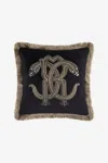 Roberto Cavalli Cushion Crystal Snakes 40x40 In Black