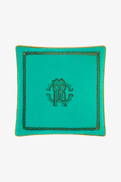 Roberto Cavalli Kissen Venezia, Emerald-grün, 40x40 Cm In Green