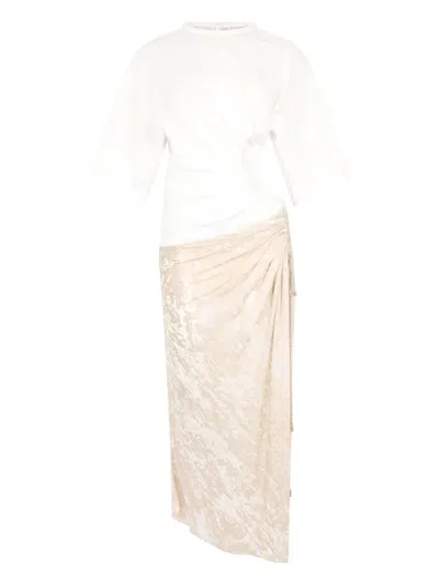 Roberto Cavalli Cut-out Dress In Bianco