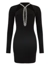 Roberto Cavalli Mini Dress With Cut-outs And Jewel Neckline In Schwarz