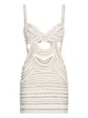 Roberto Cavalli Kurzes Kleid Mit Wall-print In White