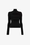 Roberto Cavalli Cut-out Top In Black