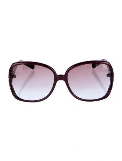 Pre-owned Roberto Cavalli Danubrite Oversize Sunglasses In Burgundy