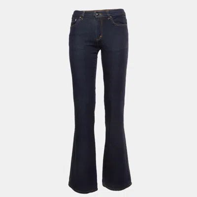 Pre-owned Roberto Cavalli Dark Blue Denim Straight Fit Jeans S/waist 27"
