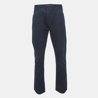 Pre-owned Roberto Cavalli Dark Blue Denim Straight Fit Jeans Xxl/waist 35"