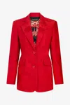 Roberto Cavalli Dark Red Jacket With Dragon Motif In Red