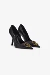 Roberto Cavalli Pumps Mit Monogram Mirror Snake In Black