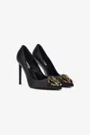 Roberto Cavalli Pumps Mit Monogram Mirror Snake In Black