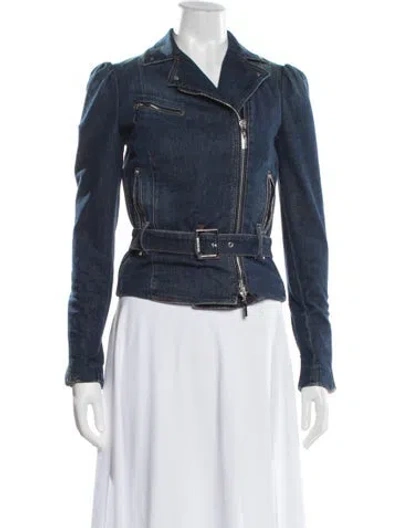 Pre-owned Roberto Cavalli Denim Jacket In Blue