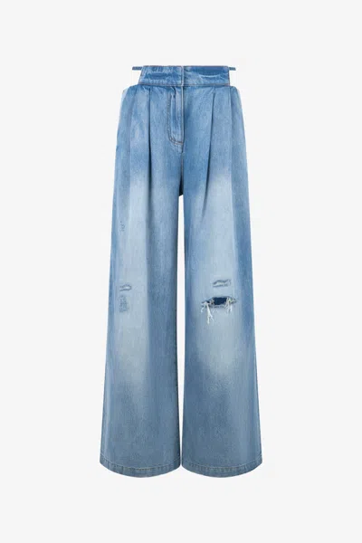 Roberto Cavalli Denim Jeans In Purple