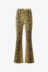 Roberto Cavalli Denim Jeans With Jaguar Skin Print In Animal Print