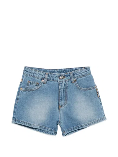 Roberto Cavalli Kids' Denim Shorts In Blue
