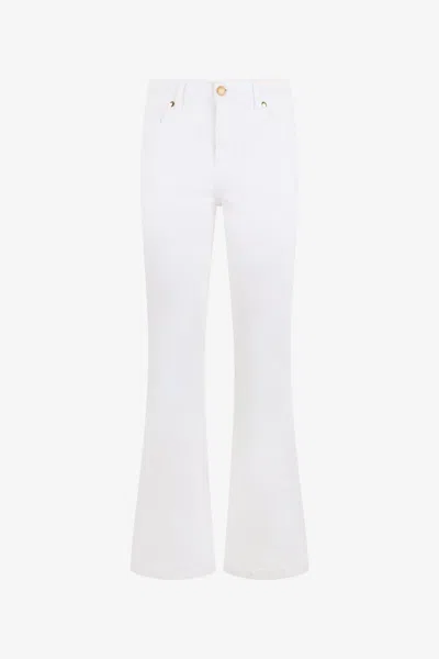Roberto Cavalli Denim Trousers In Cotton In White