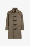 Roberto Cavalli Detachable-hood Duffle Coat In Dark Green