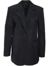 Roberto Cavalli Devoré-effect Blazer In Black