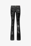 Roberto Cavalli Distressed Flared Jeans In Black