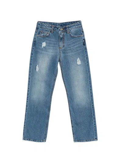 Roberto Cavalli Distressed Jeans In Blue