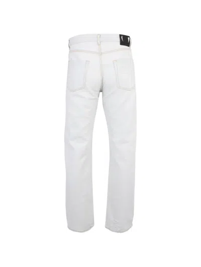 Roberto Cavalli Distressed Jeans In Metallic