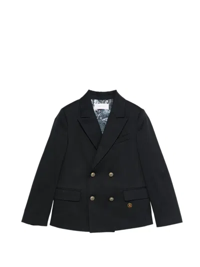 Roberto Cavalli Kids' Double-breasted Blazer In Black