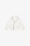 Roberto Cavalli Double-breasted Jacket With Rc Monogram In White