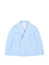 Roberto Cavalli Double-breasted Piped Jacket In Blue