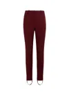 Roberto Cavalli Double Stretch Crepe Solid Trousers In Dark Red