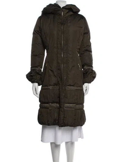 Pre-owned Roberto Cavalli Down Coat In Green