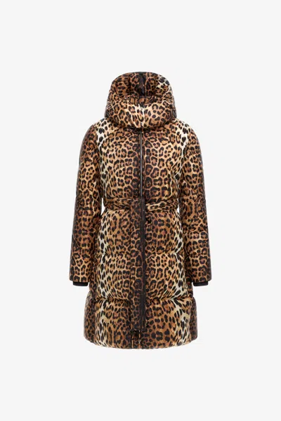 Roberto Cavalli Down Jacket In Animal Print