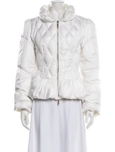 Pre-owned Roberto Cavalli Down Jacket In White
