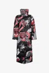 Roberto Cavalli Down Jacket With All-over Print And Removable Lower Insert In Multi
