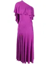 ROBERTO CAVALLI DRAPED ONE-SHOULDER DRESS